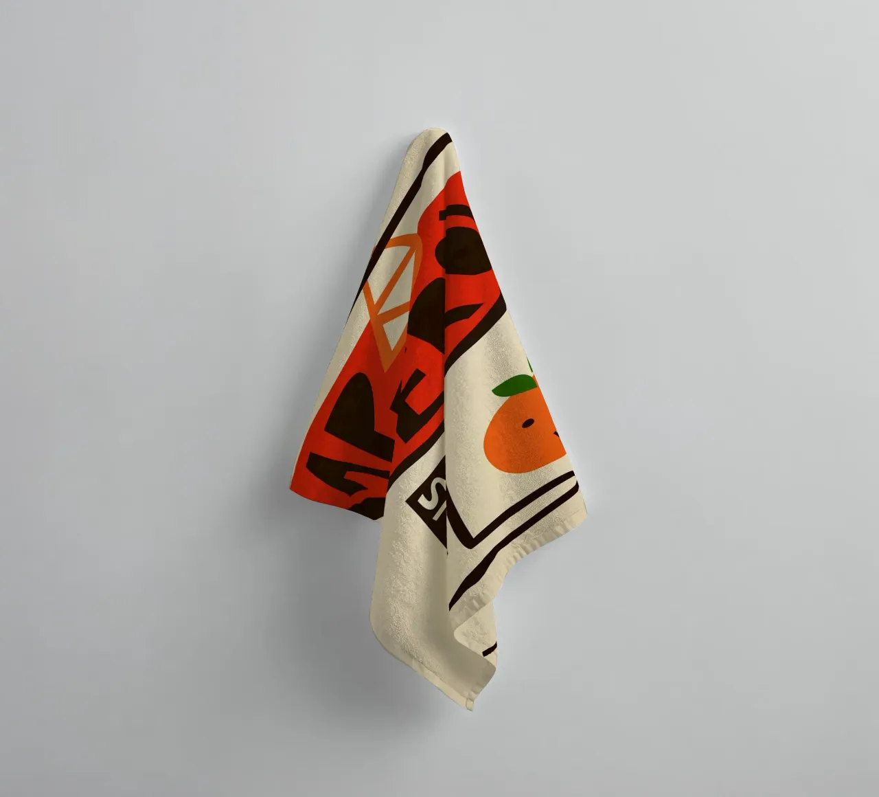 Aperol Spritz Juice Orange towel by Neeraprint