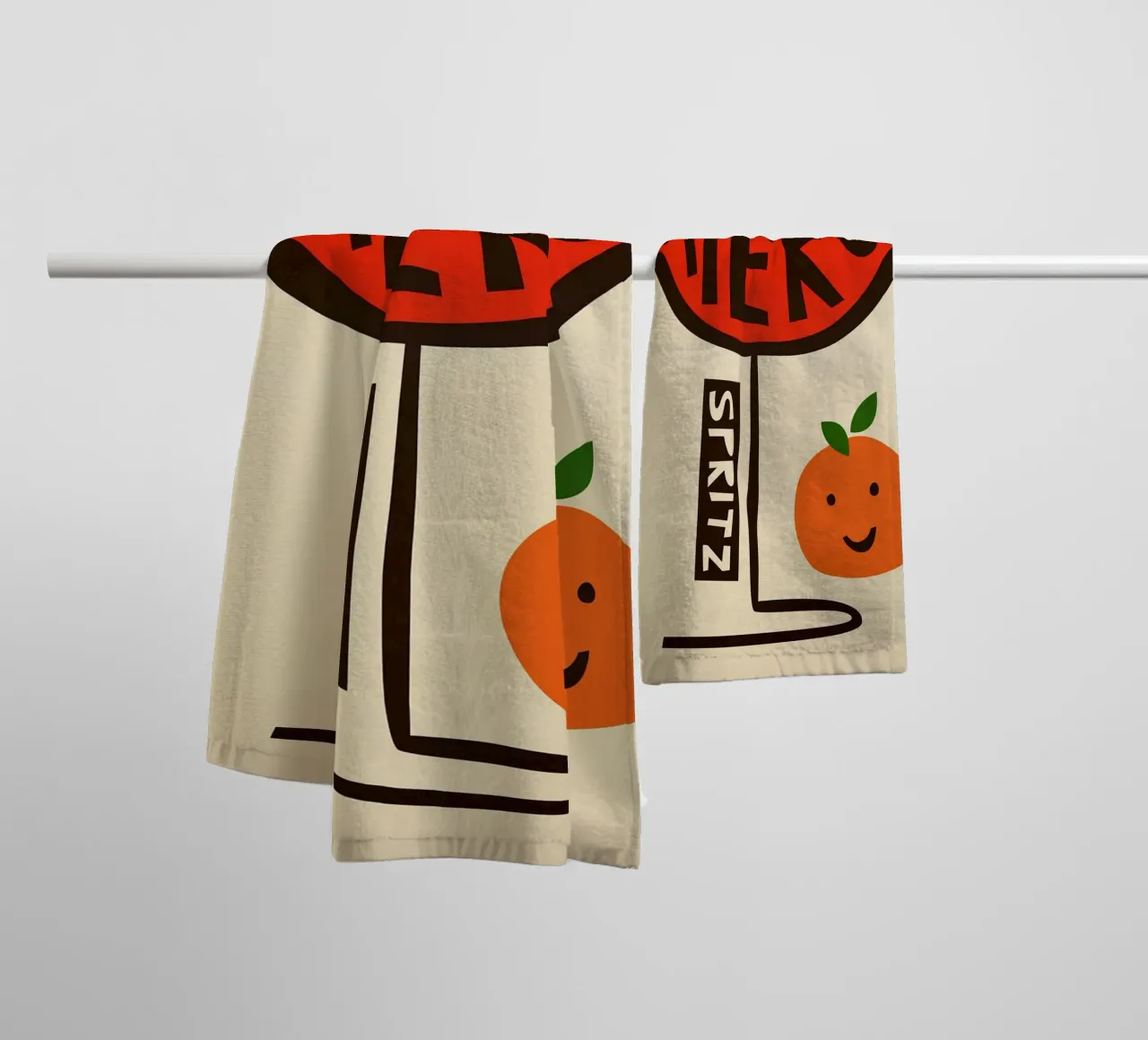Aperol Spritz Juice Orange towel by Neeraprint