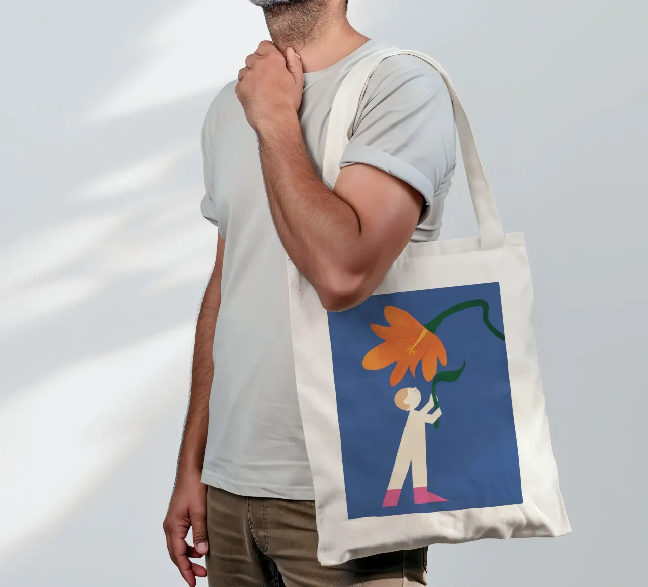 Abbraccio di fiori giganti borsa in juta da Hollow Years