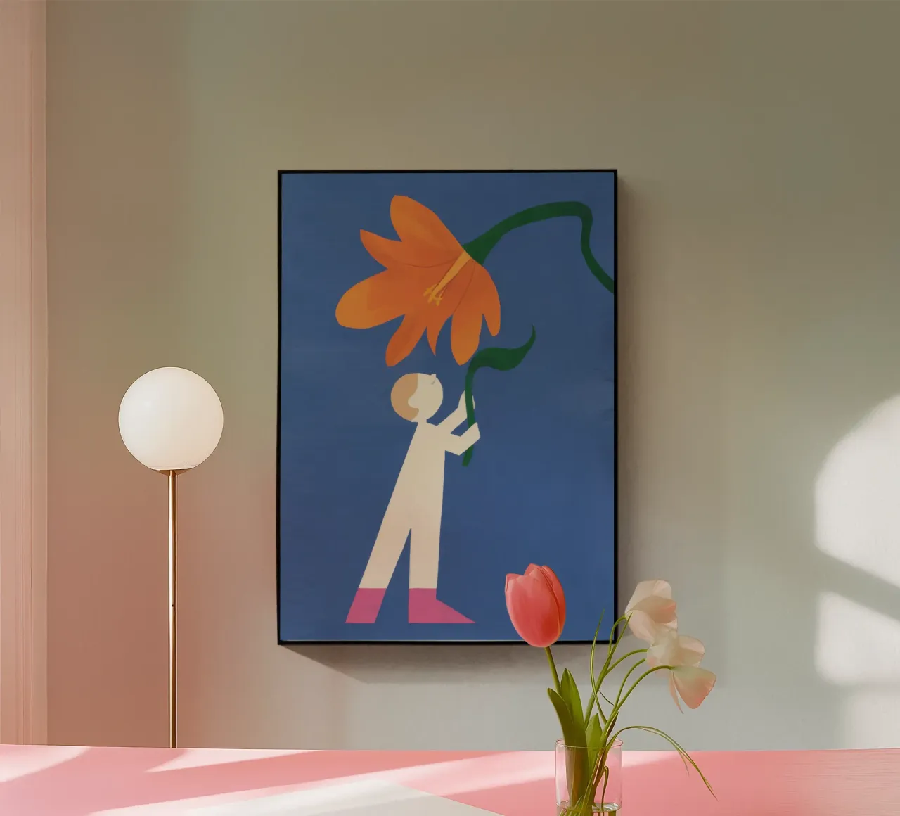 Abbraccio di fiori giganti plexiglass da Hollow Years