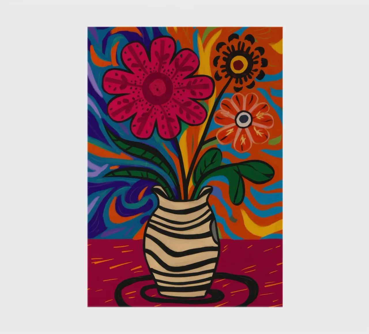 Striped Vase Pop notebook by Sentinel Glow