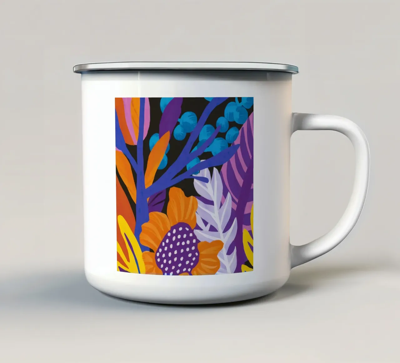 Sogno floreale notturno tazza in smalto da Arcane Lines