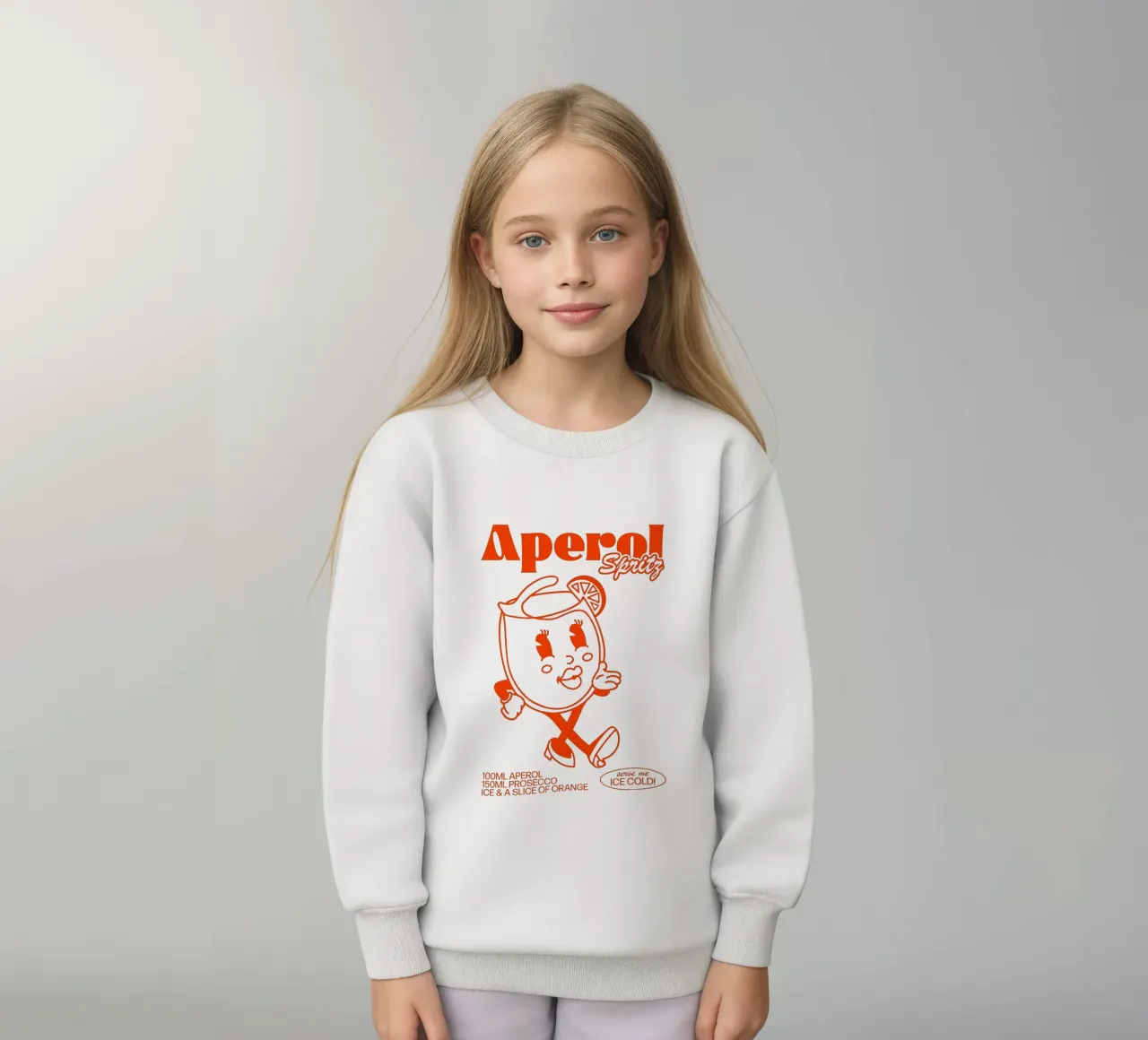Aperol Spritz ghiacciato felpa bambino da Neeraprint