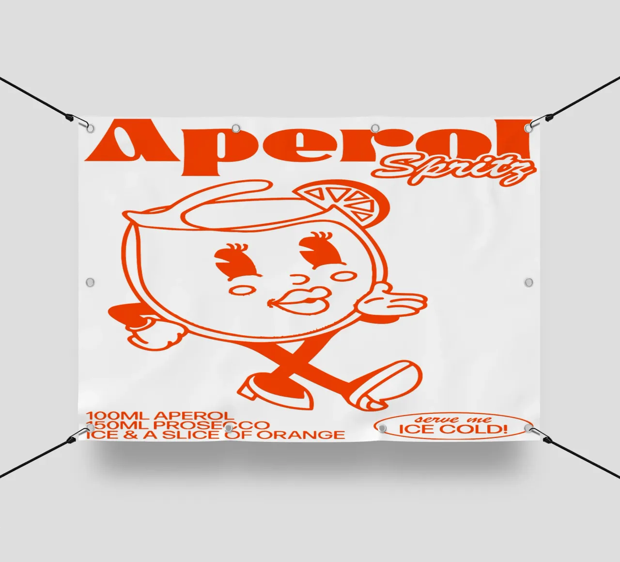 Aperol Spritz ghiacciato telo in pvc da Neeraprint