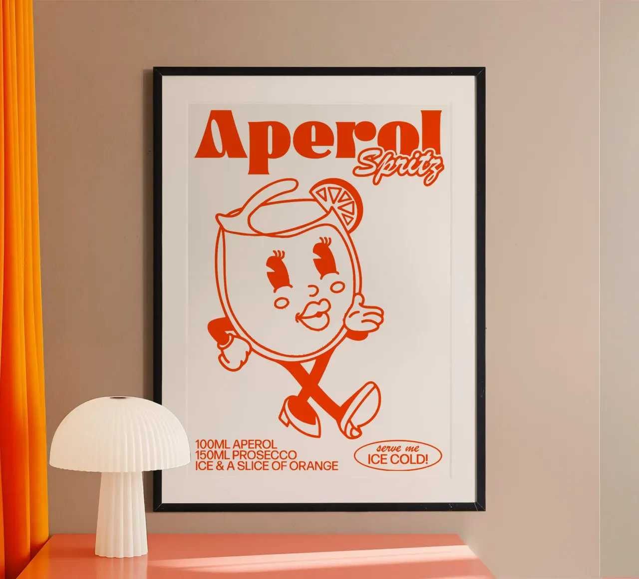 Aperol Spritz ghiacciato carta hahnemühle da Neeraprint
