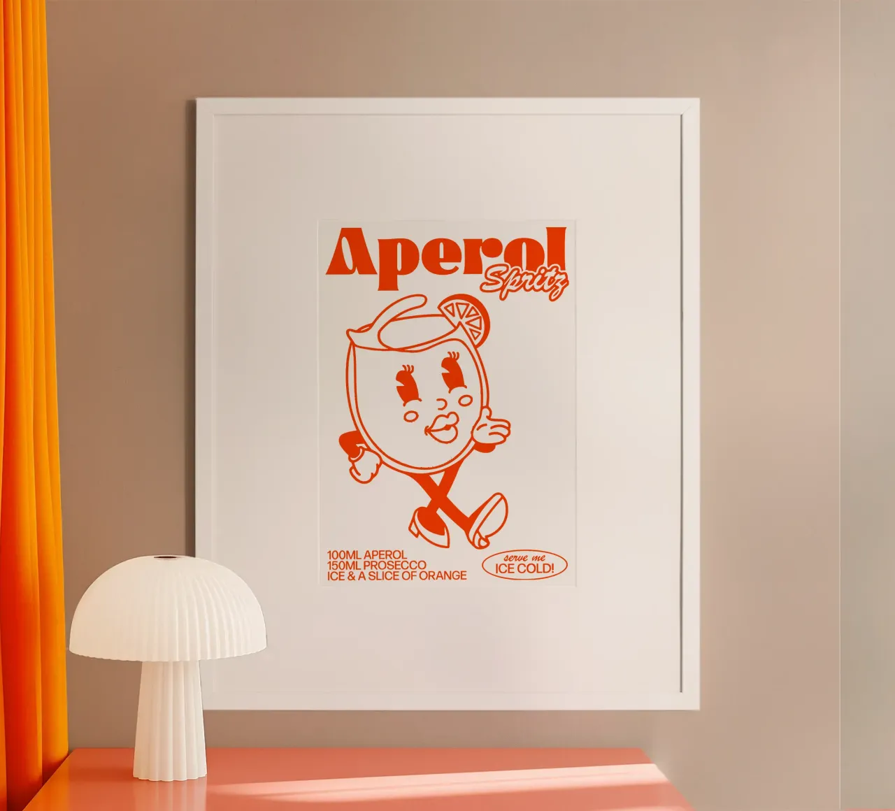 Aperol Spritz ghiacciato carta hahnemühle da Neeraprint