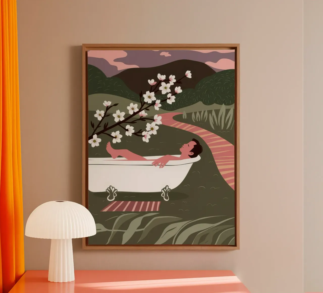 Al Fresco Baden Serenity canvas met Baklijst van Hollow Years