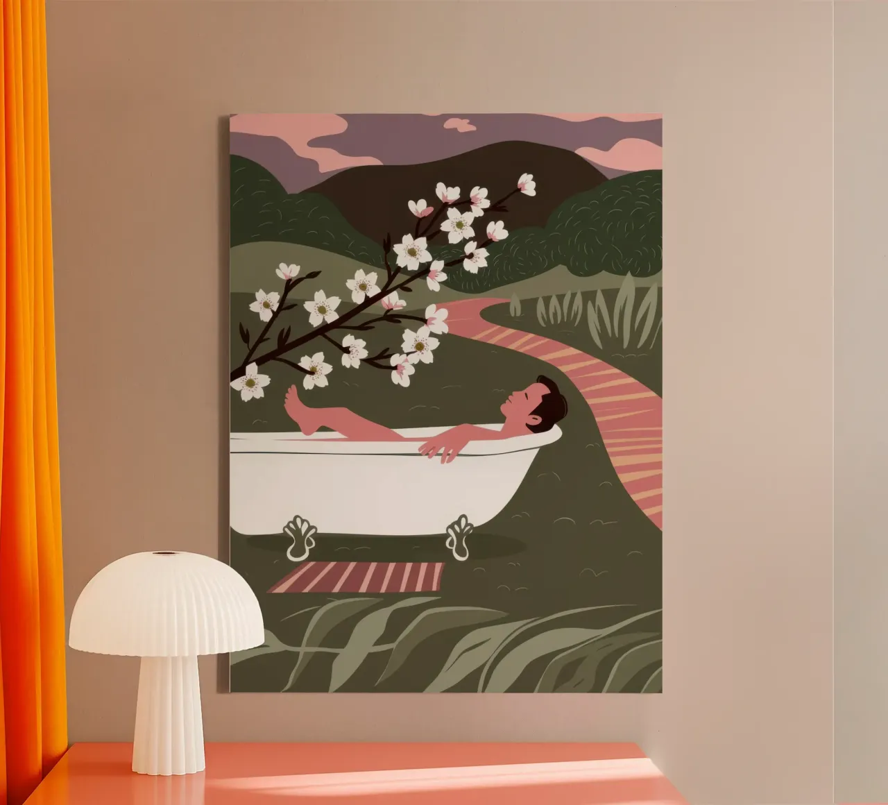 Al Fresco Baden Serenity canvas met Baklijst van Hollow Years