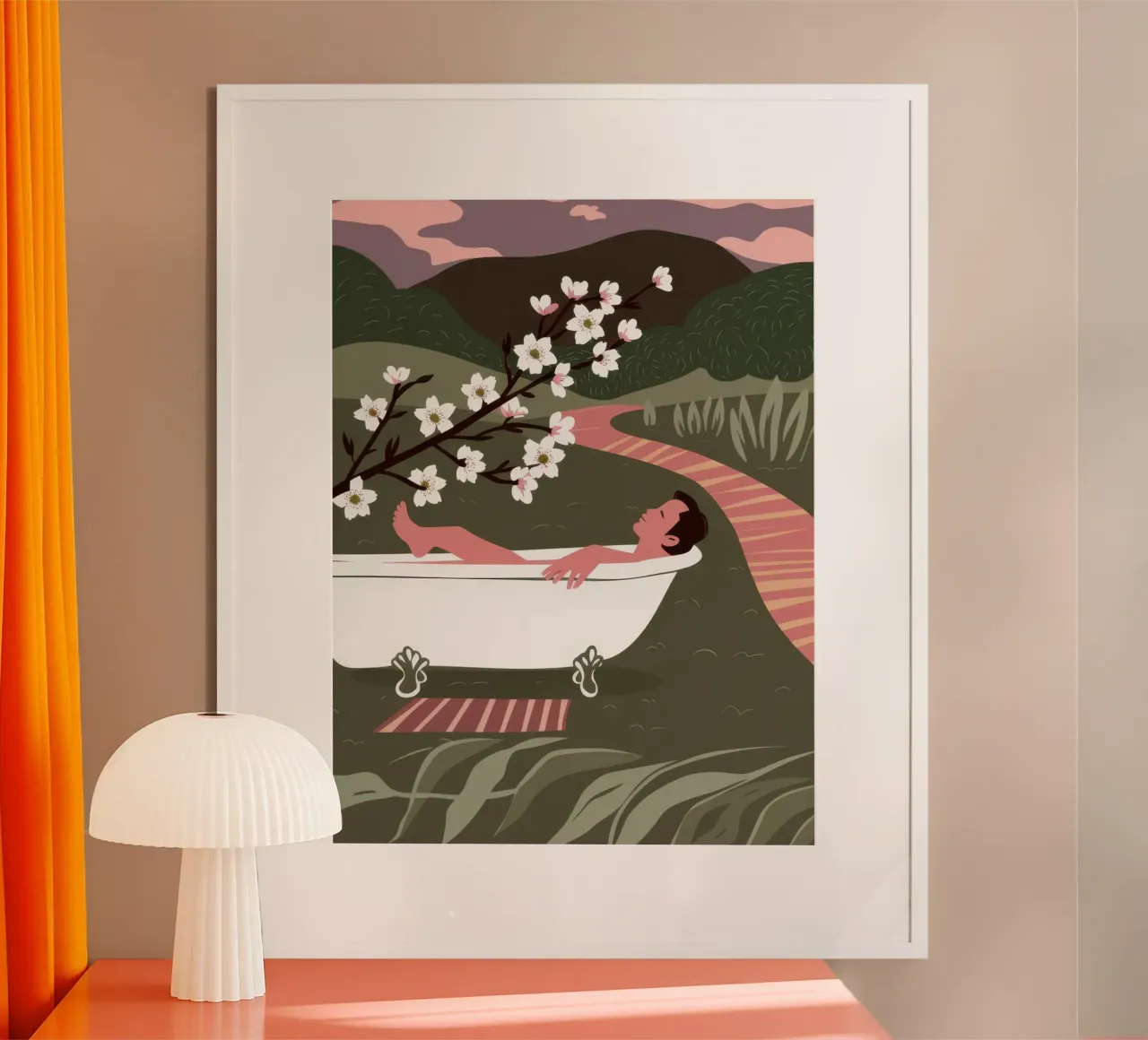 Serenità balneare all'aperto poster con telaio in plastica da Hollow Years