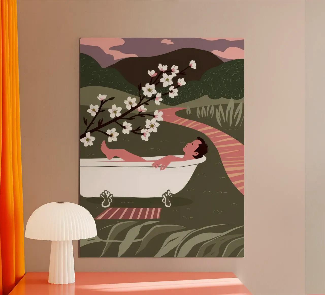 Serenità balneare all'aperto poster con telaio in plastica da Hollow Years