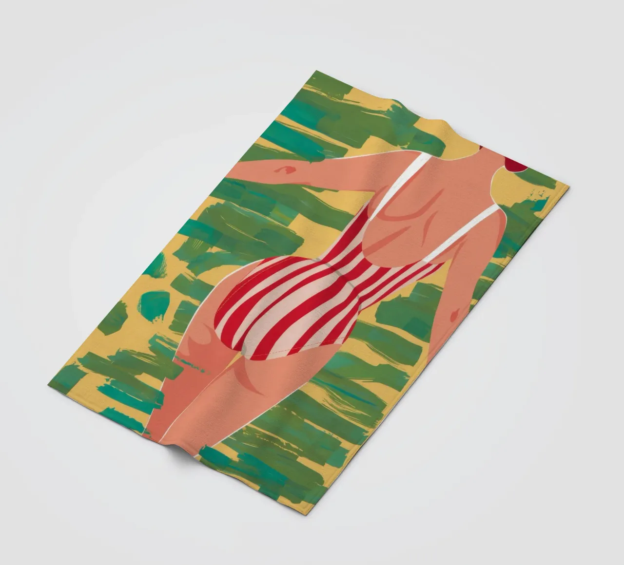 Red Stripe Summer fleece blanket by Sentinel Glow
