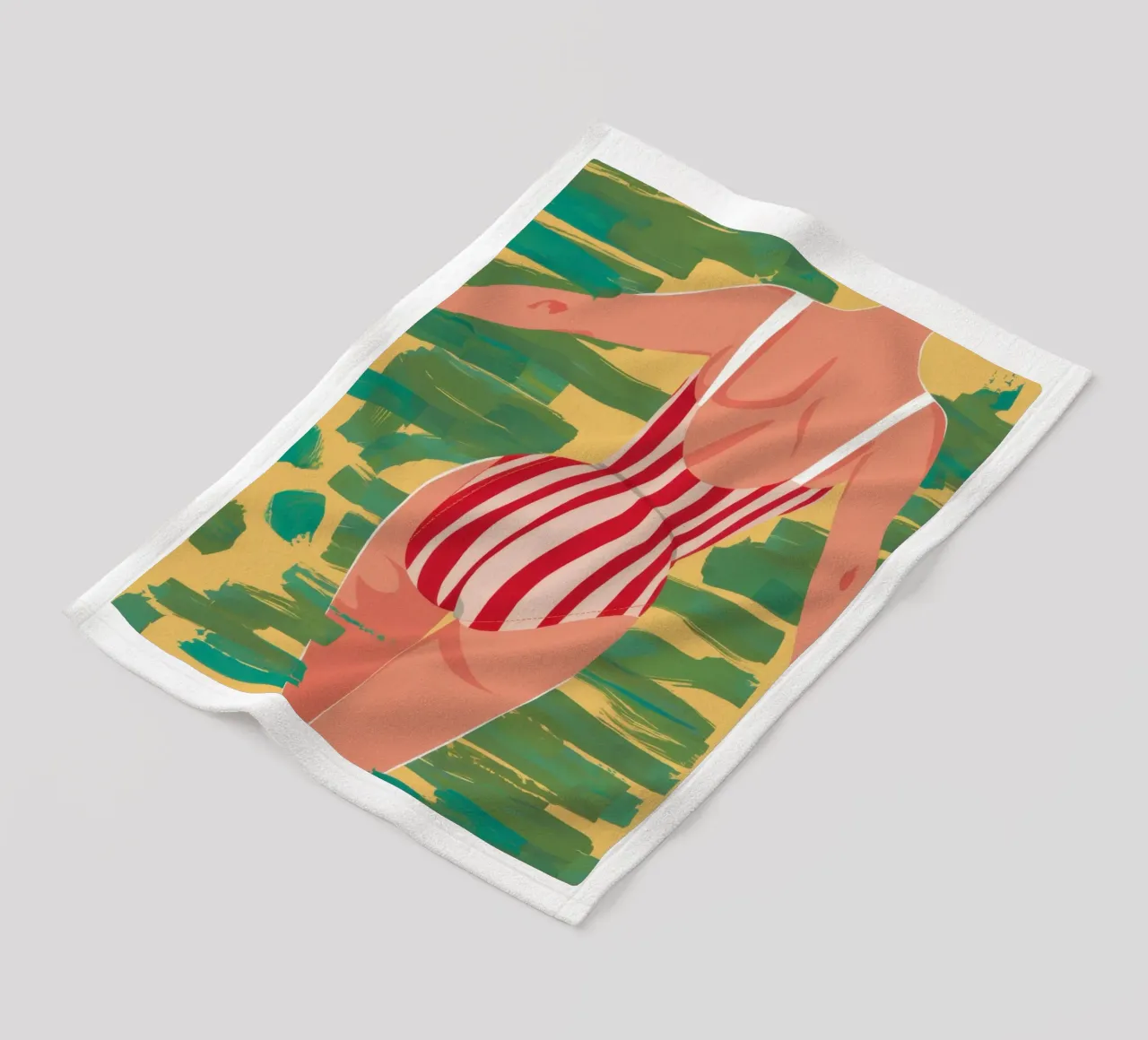 Red Stripe Summer fleece blanket by Sentinel Glow