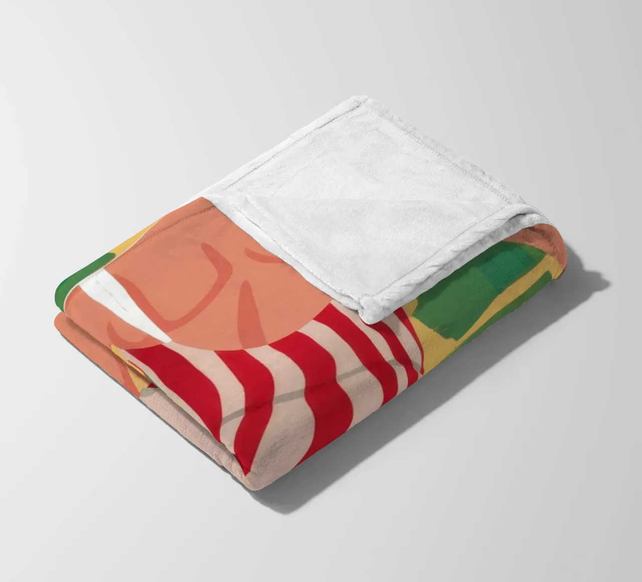 Red Stripe Summer fleece blanket by Sentinel Glow