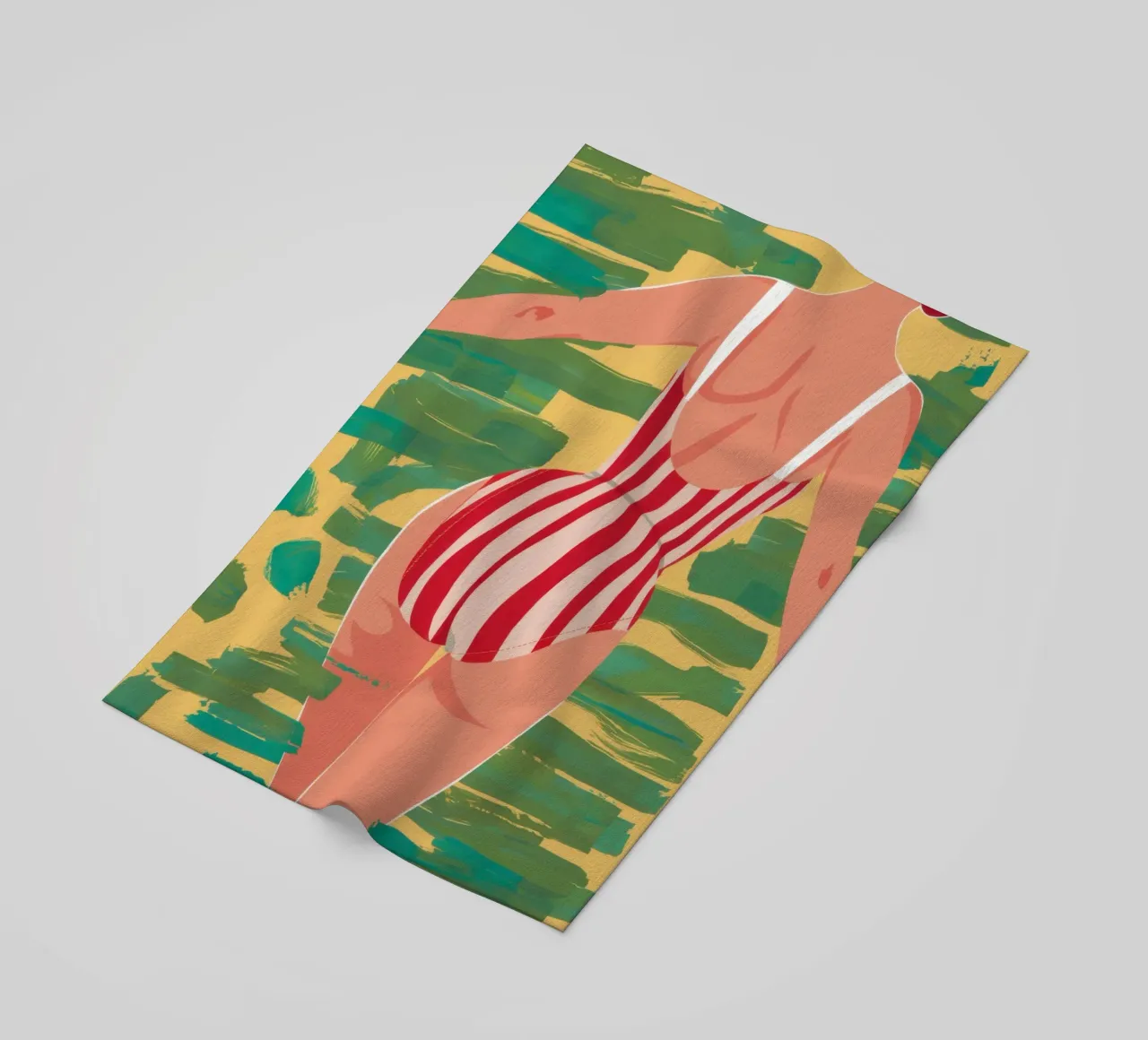 Red Stripe Sommer Strandtuch von Sentinel Glow