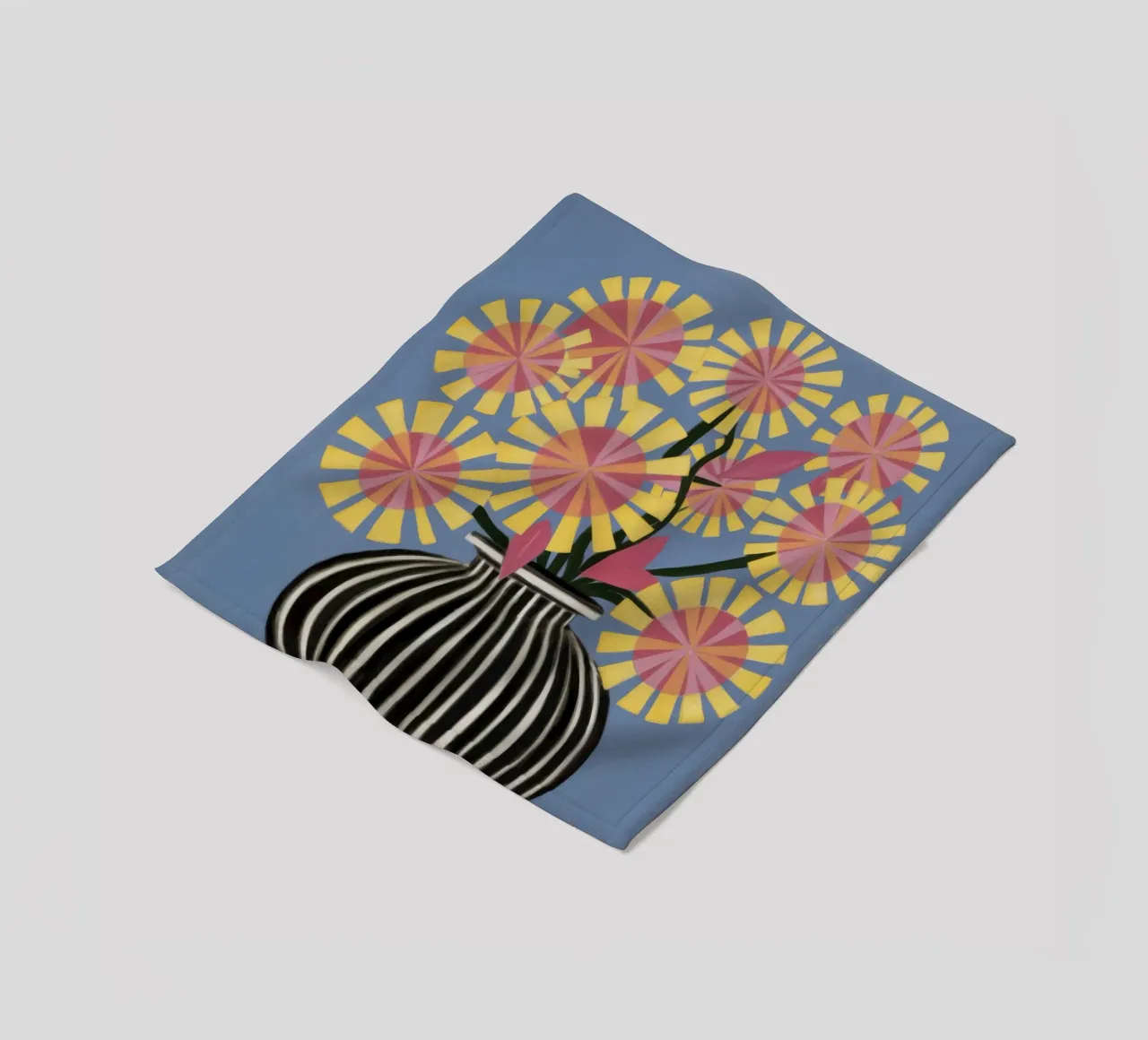 Bouquet grafico Pom Pom coperta in pile da Arcane Lines