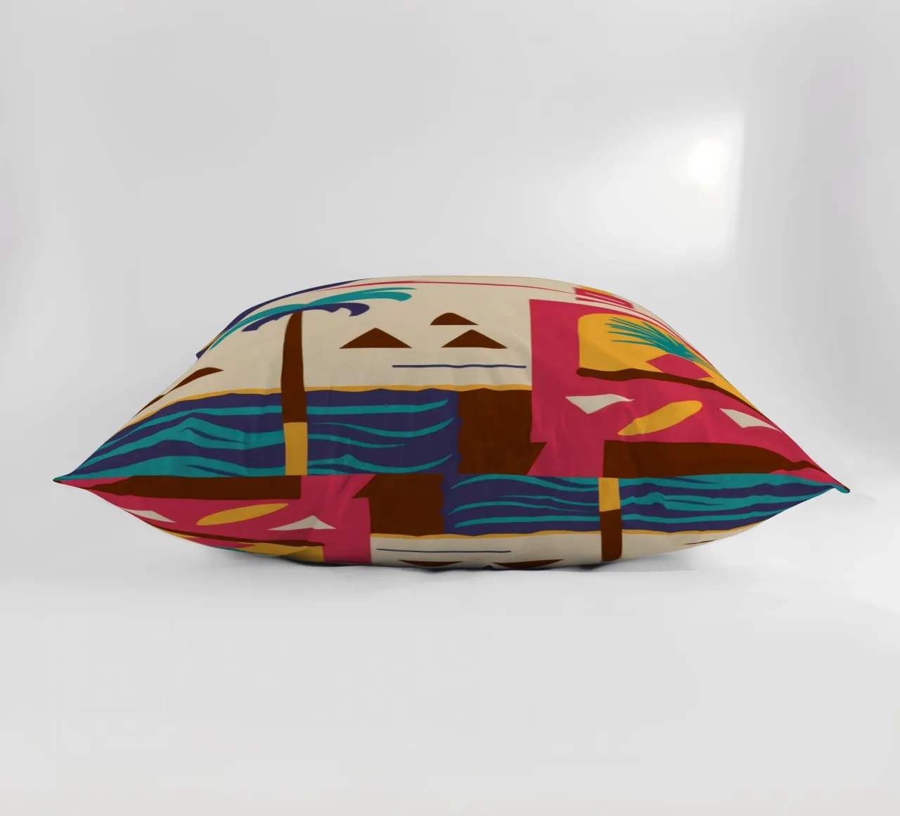 Deco geometrico tropicale cuscino da Mossy Pigment