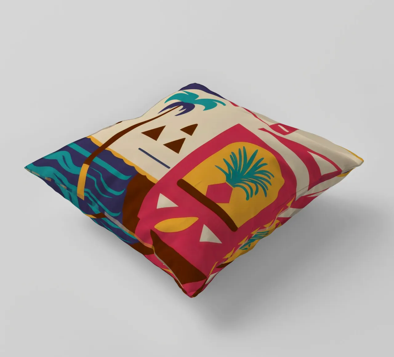 Deco geometrico tropicale cuscino da Mossy Pigment