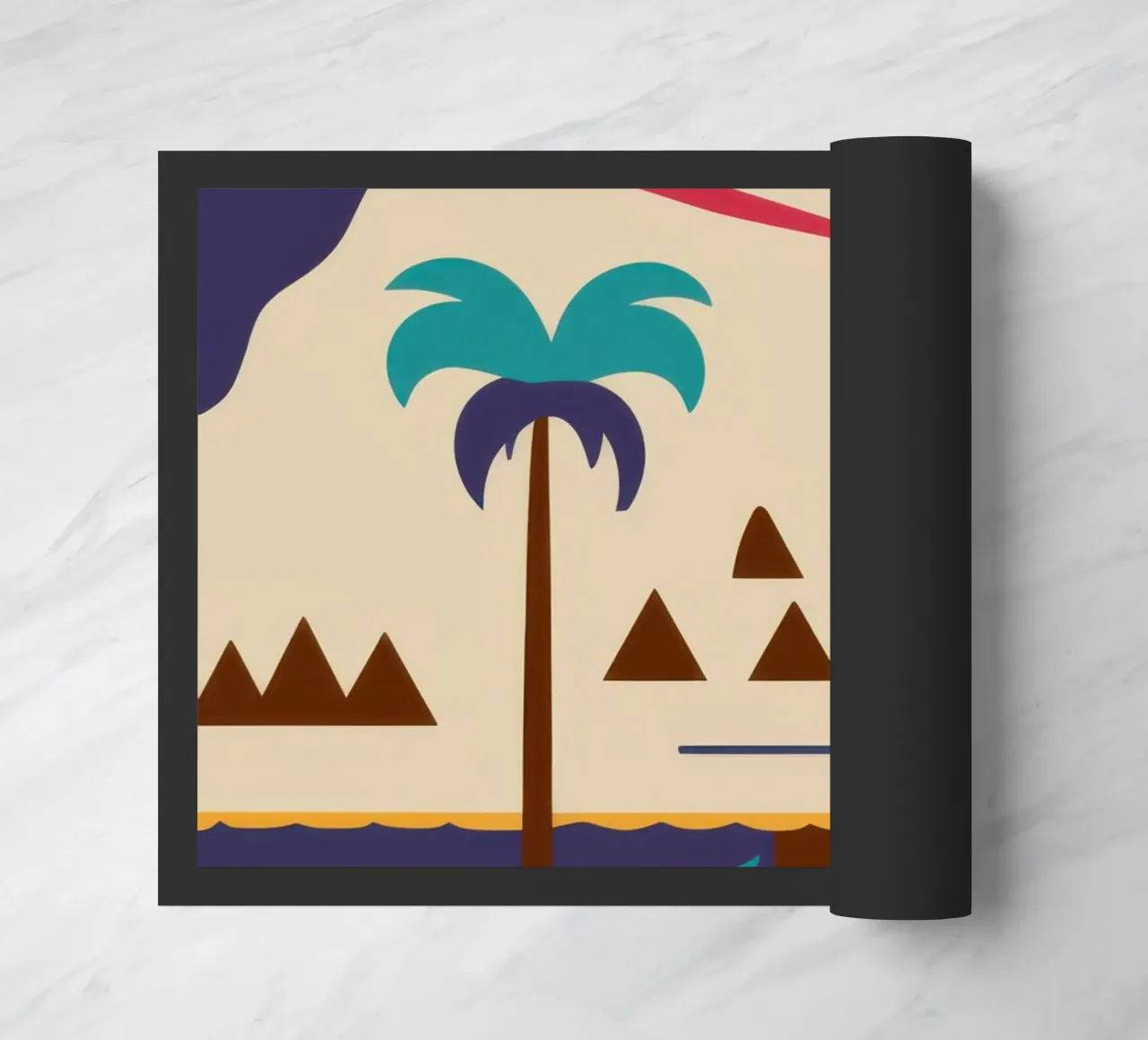 Deco geometrico tropicale zerbino da Mossy Pigment