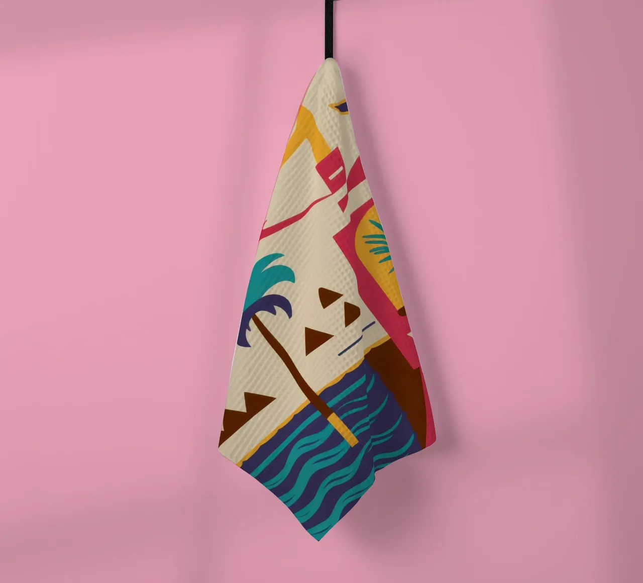 Deco geometrico tropicale canovaccio da cucina da Mossy Pigment
