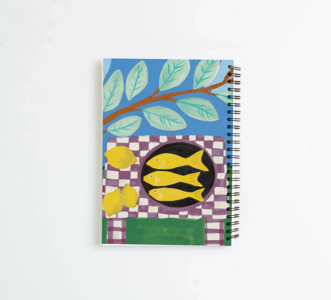 Checkered Fish Tableau spiral notebook by Arcane Lines