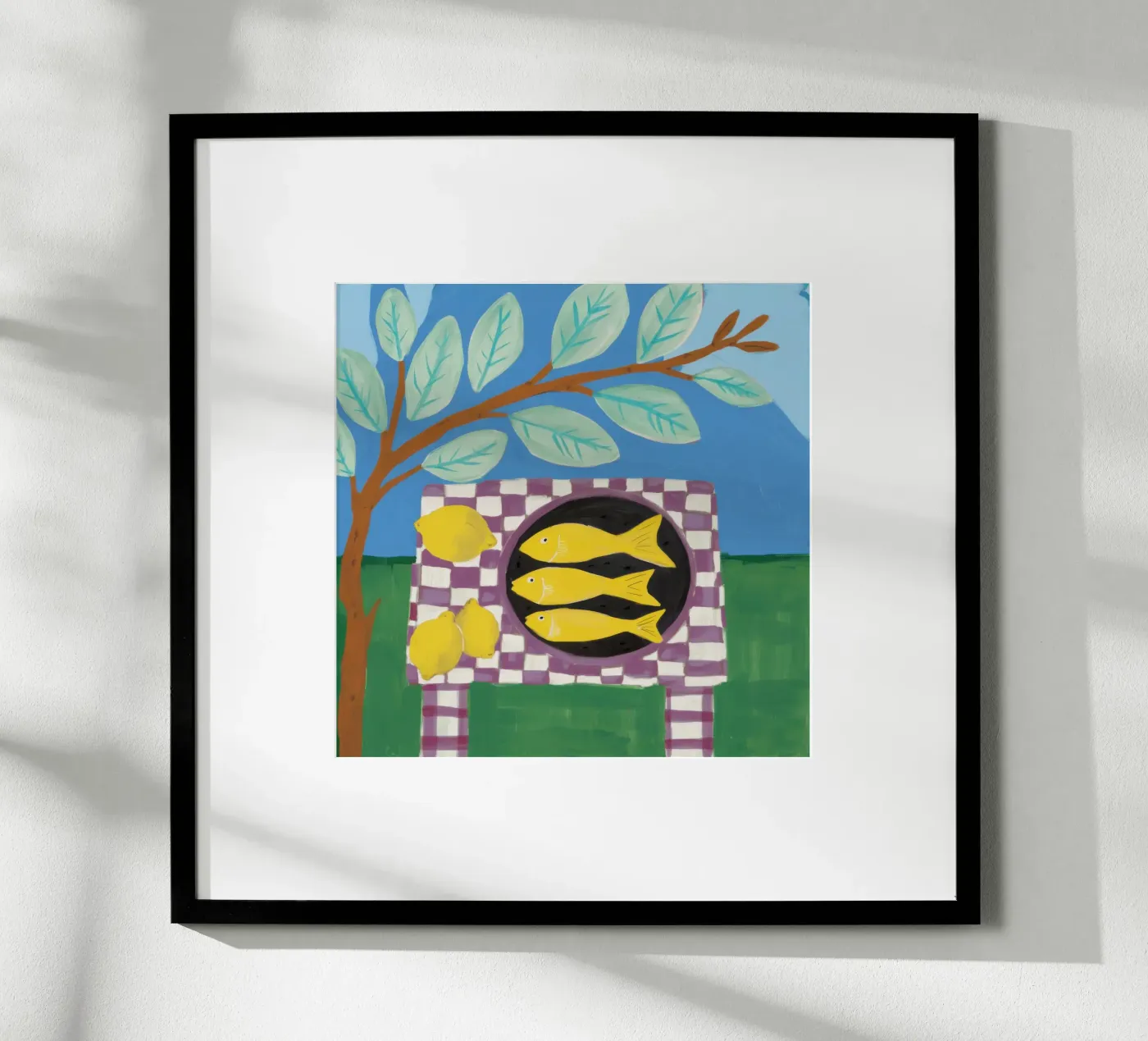 Checkered Fish Tableau poster by Arcane Lines