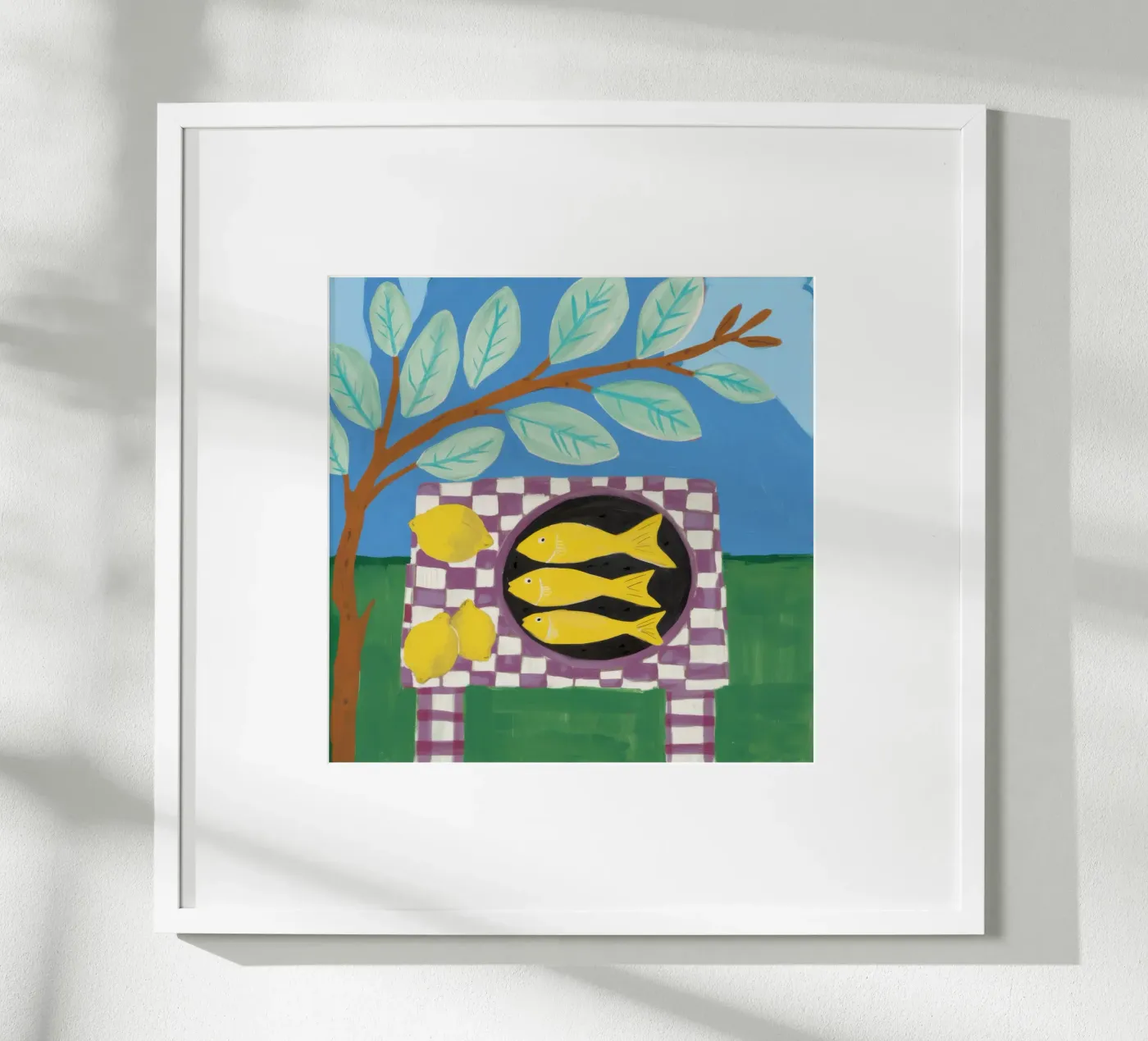 Checkered Fish Tableau poster by Arcane Lines