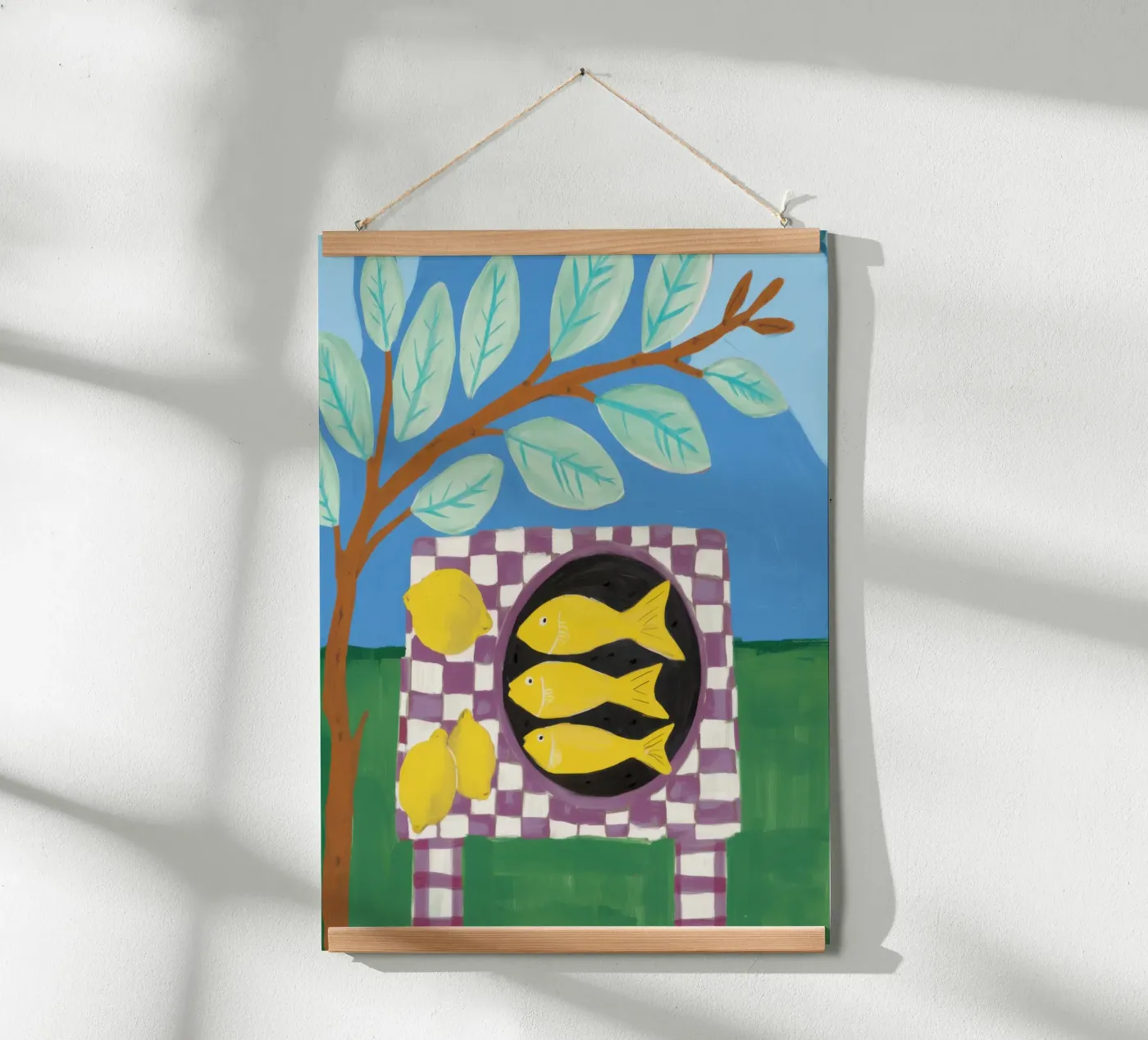 Checkered Fish Tableau poster by Arcane Lines