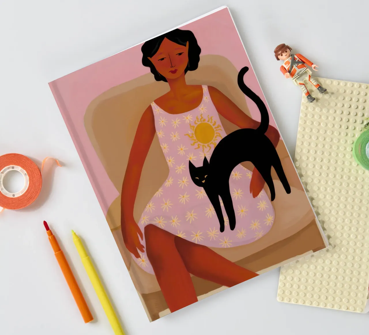 Chic Feline Repose notebook by Hollow Years