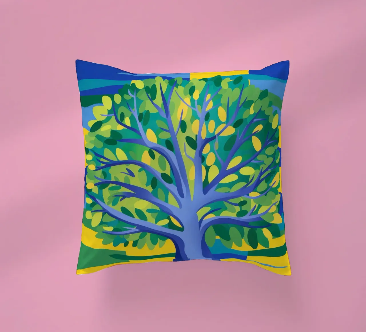 Albero blu elettrico cuscino da Arcane Lines