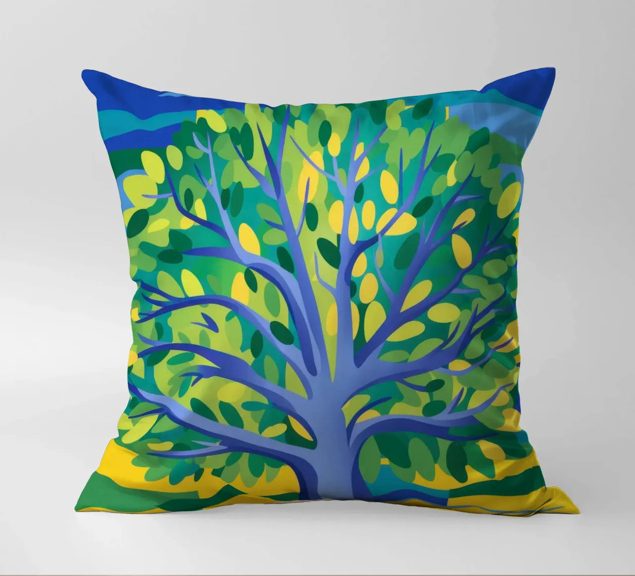 Albero blu elettrico cuscino da Arcane Lines