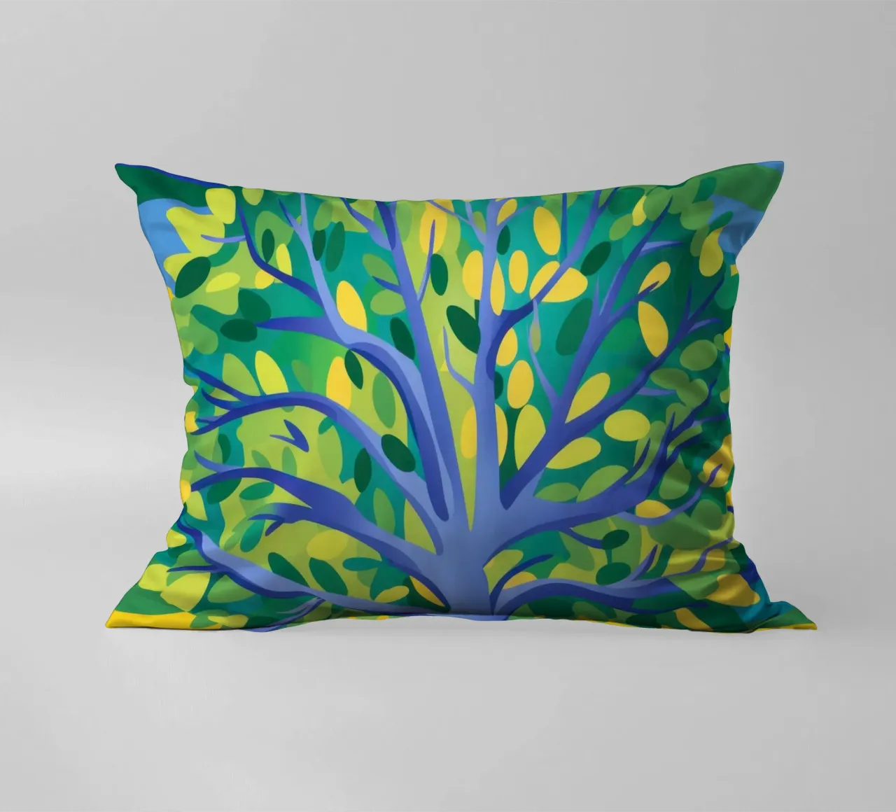 Albero blu elettrico cuscino da Arcane Lines