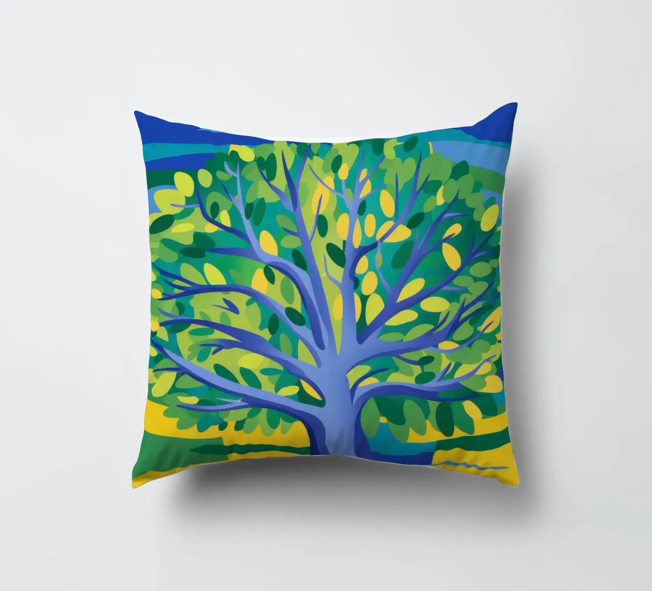 Albero blu elettrico cuscino da Arcane Lines