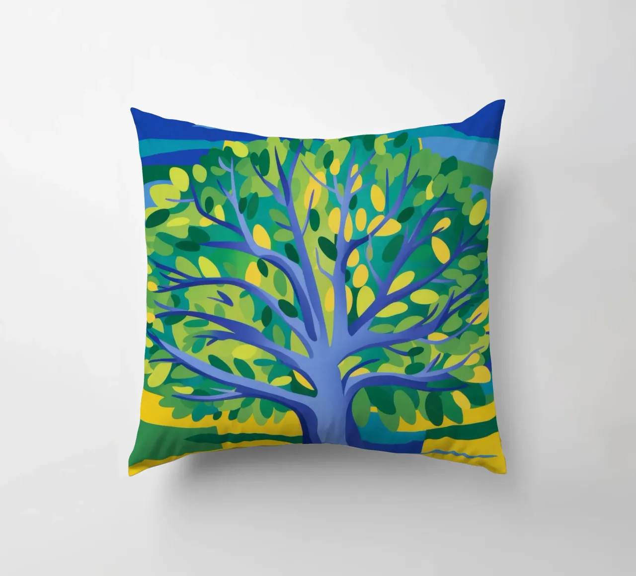 Albero blu elettrico cuscino da Arcane Lines