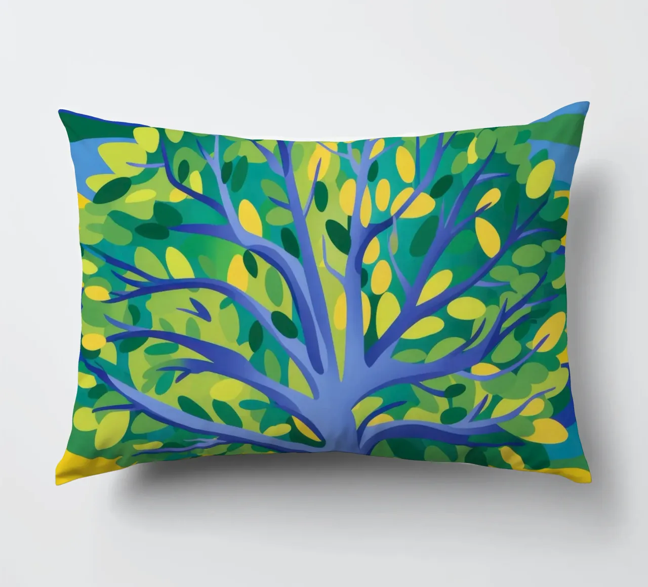 Albero blu elettrico cuscino da Arcane Lines