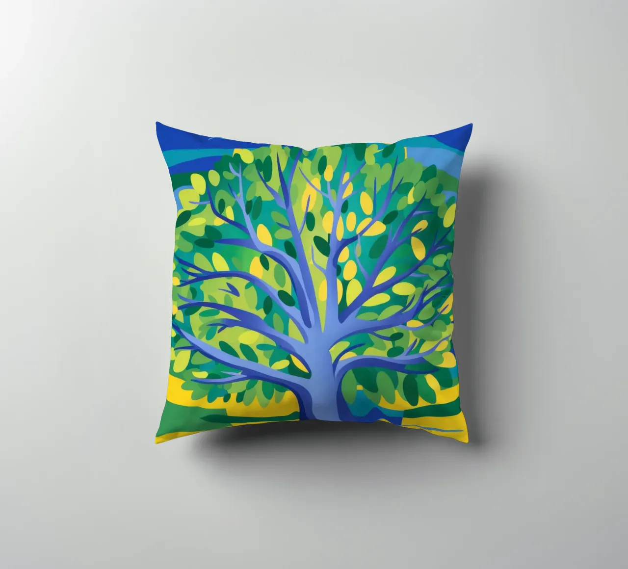 Albero blu elettrico cuscino da Arcane Lines