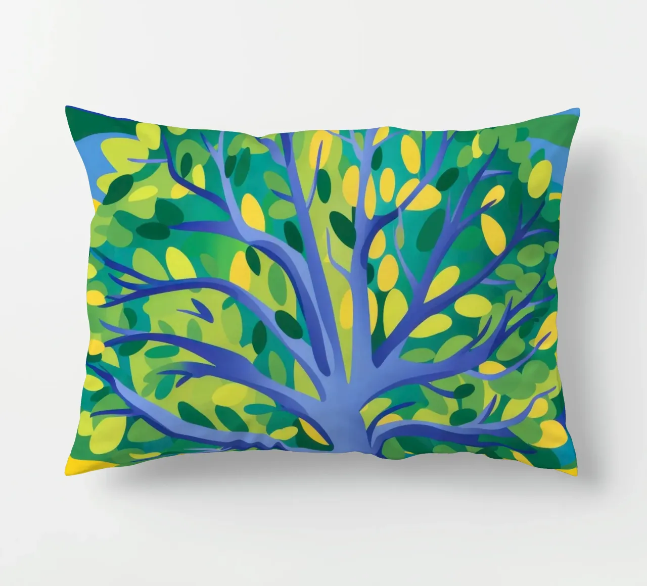 Albero blu elettrico cuscino da Arcane Lines
