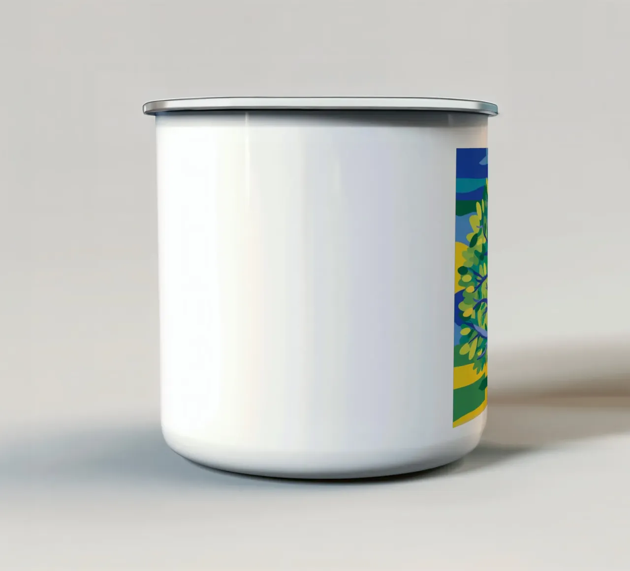 Albero blu elettrico tazza in smalto da Arcane Lines