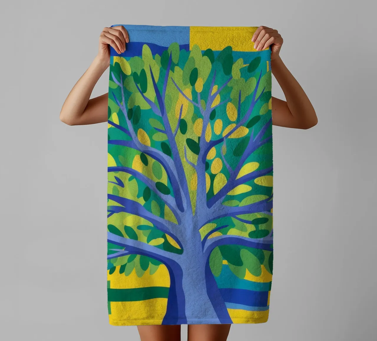 Albero blu elettrico asciugamano da bagno da Arcane Lines