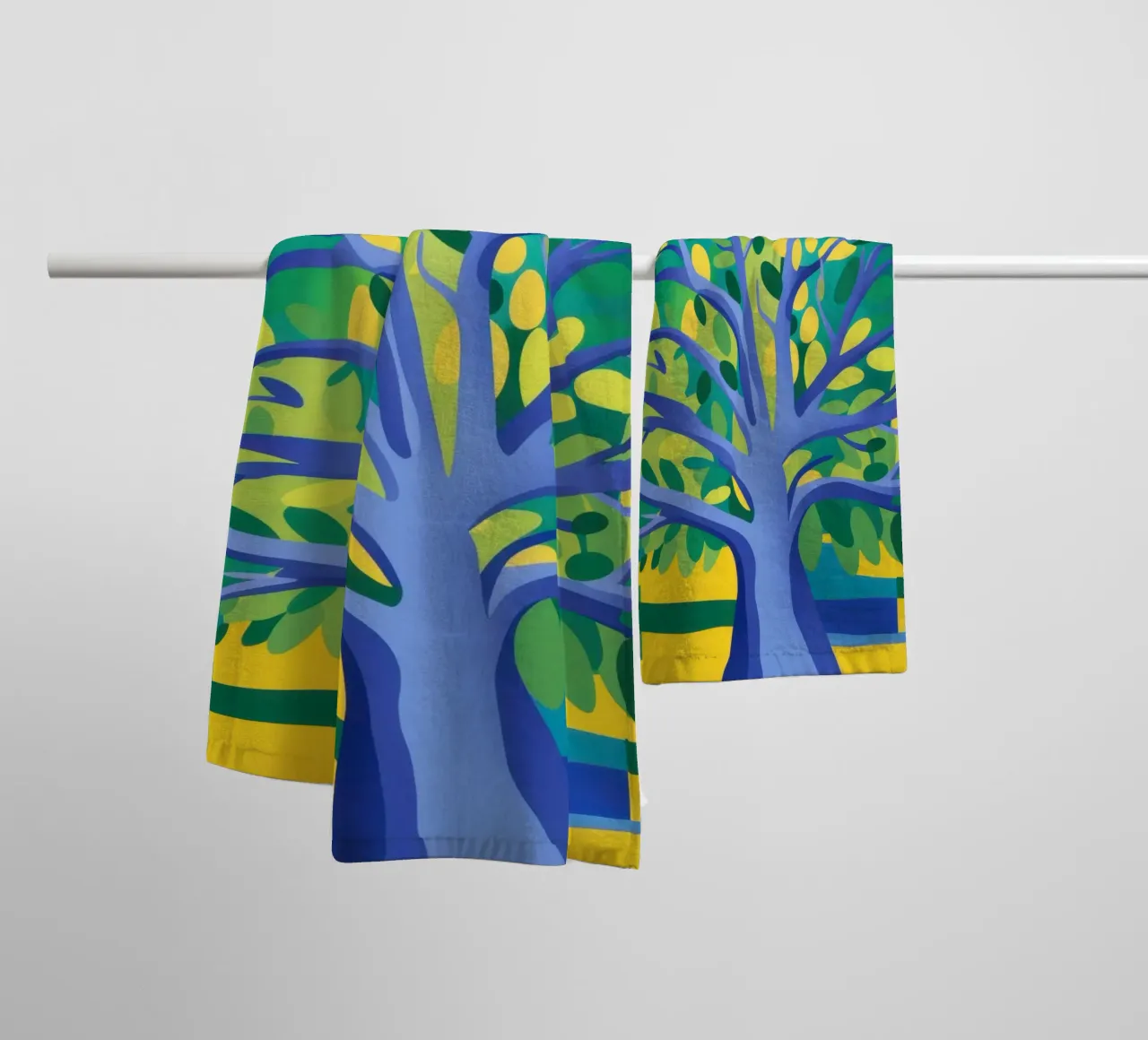Albero blu elettrico asciugamano da bagno da Arcane Lines
