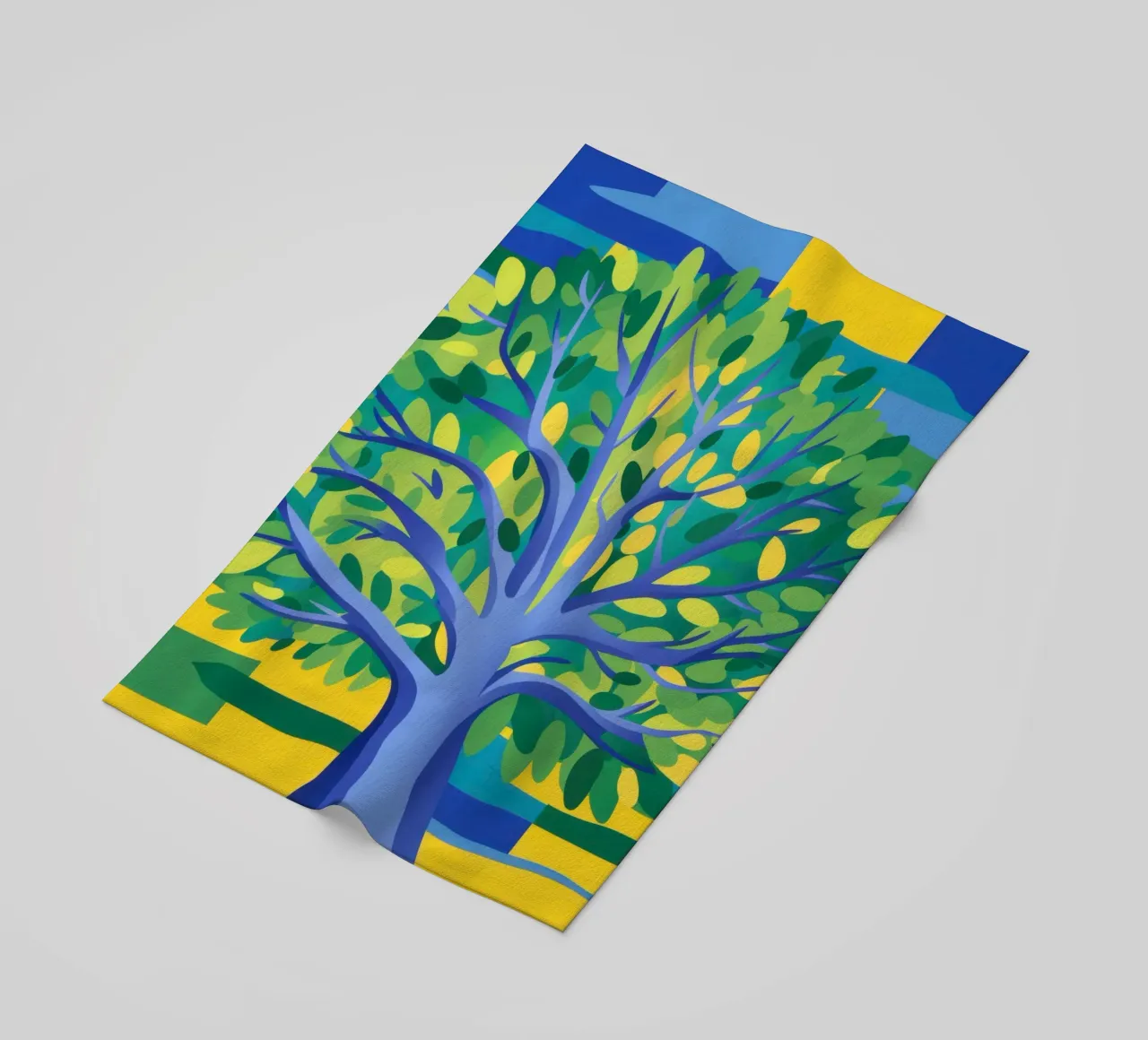 Albero blu elettrico telo mare da Arcane Lines