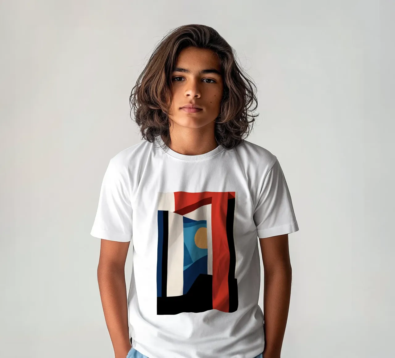 Primary Shape Structure kids t-shirt by Mossy Pigment