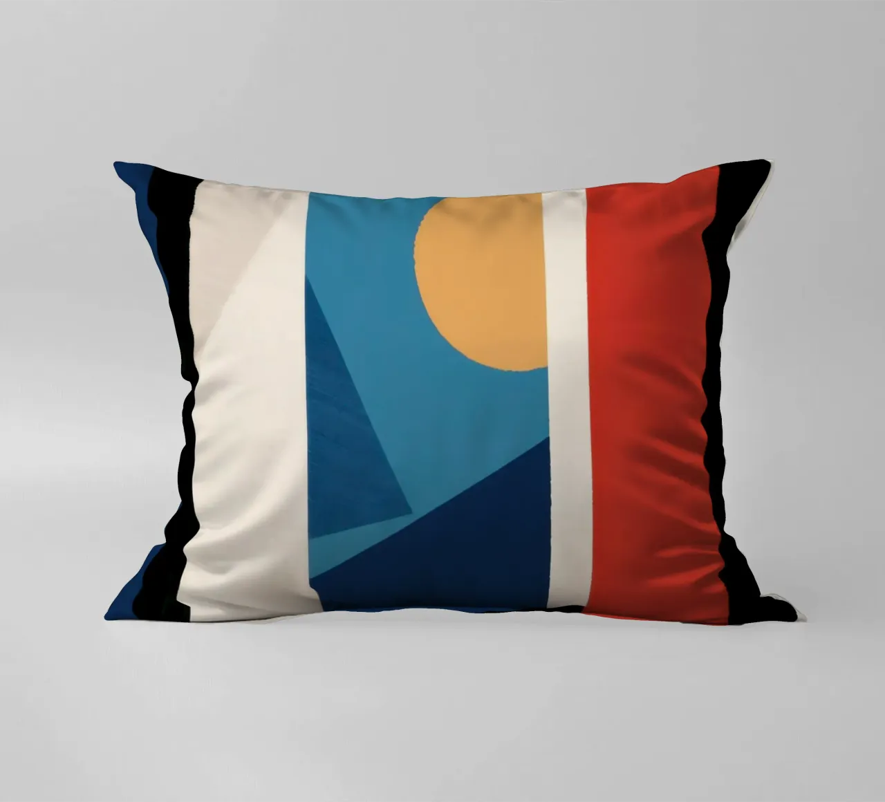 Primary Shape Structure decorative cushion by Mossy Pigment