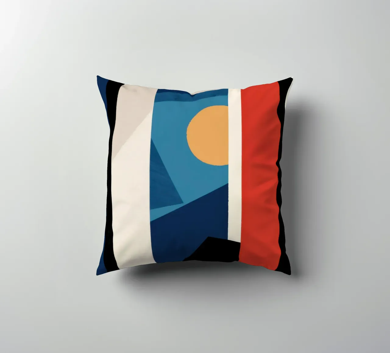 Primary Shape Structure decorative cushion by Mossy Pigment