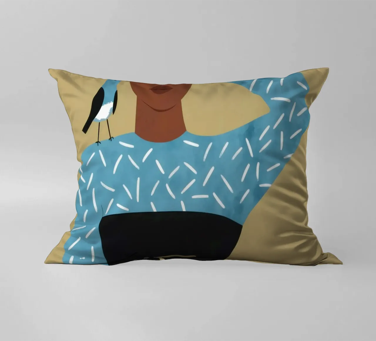 Azure Patterned Poise decorative cushion by Hollow Years