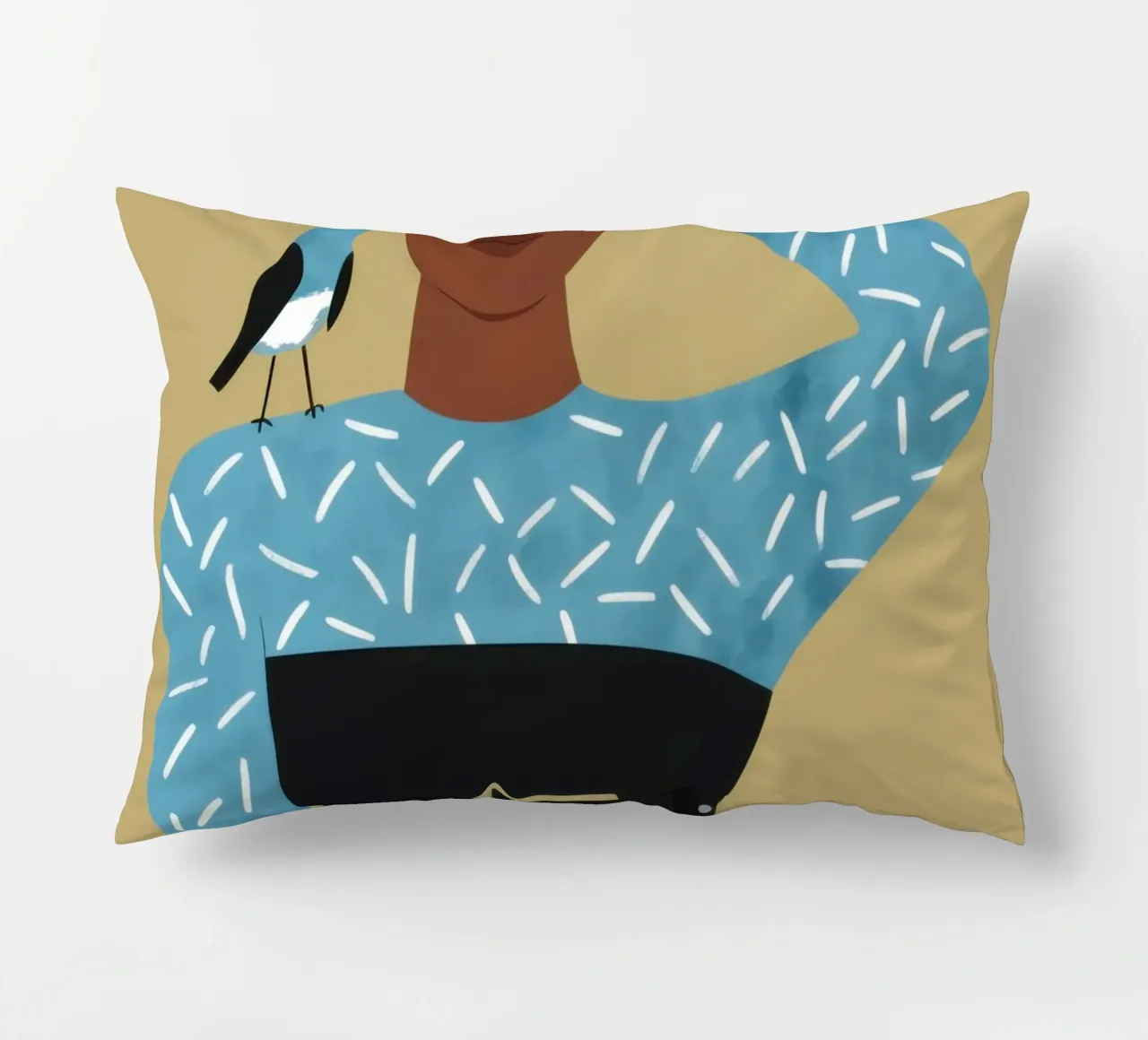 Azure Patterned Poise decorative cushion by Hollow Years