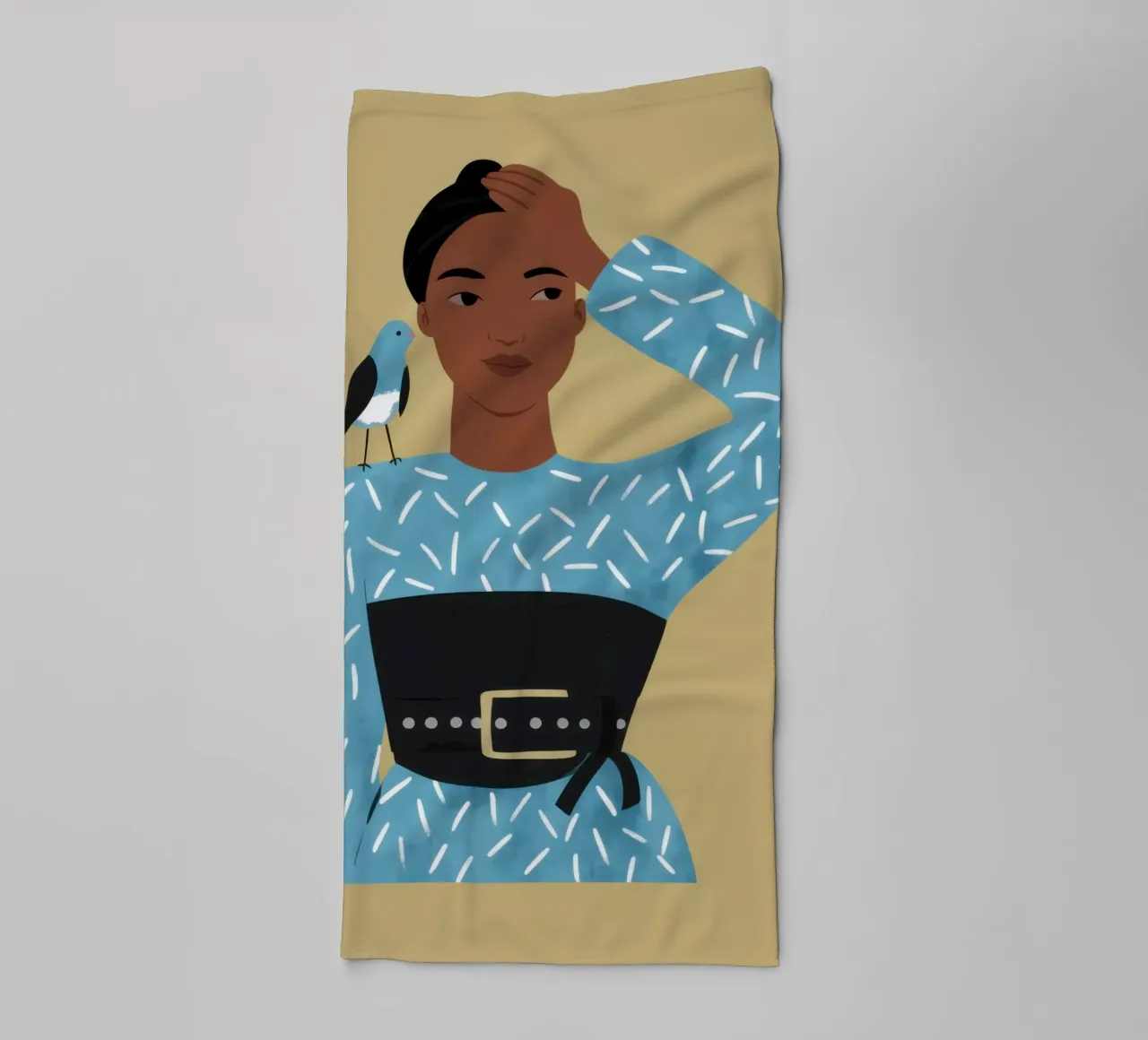 Azure Patterned Poise towel by Hollow Years