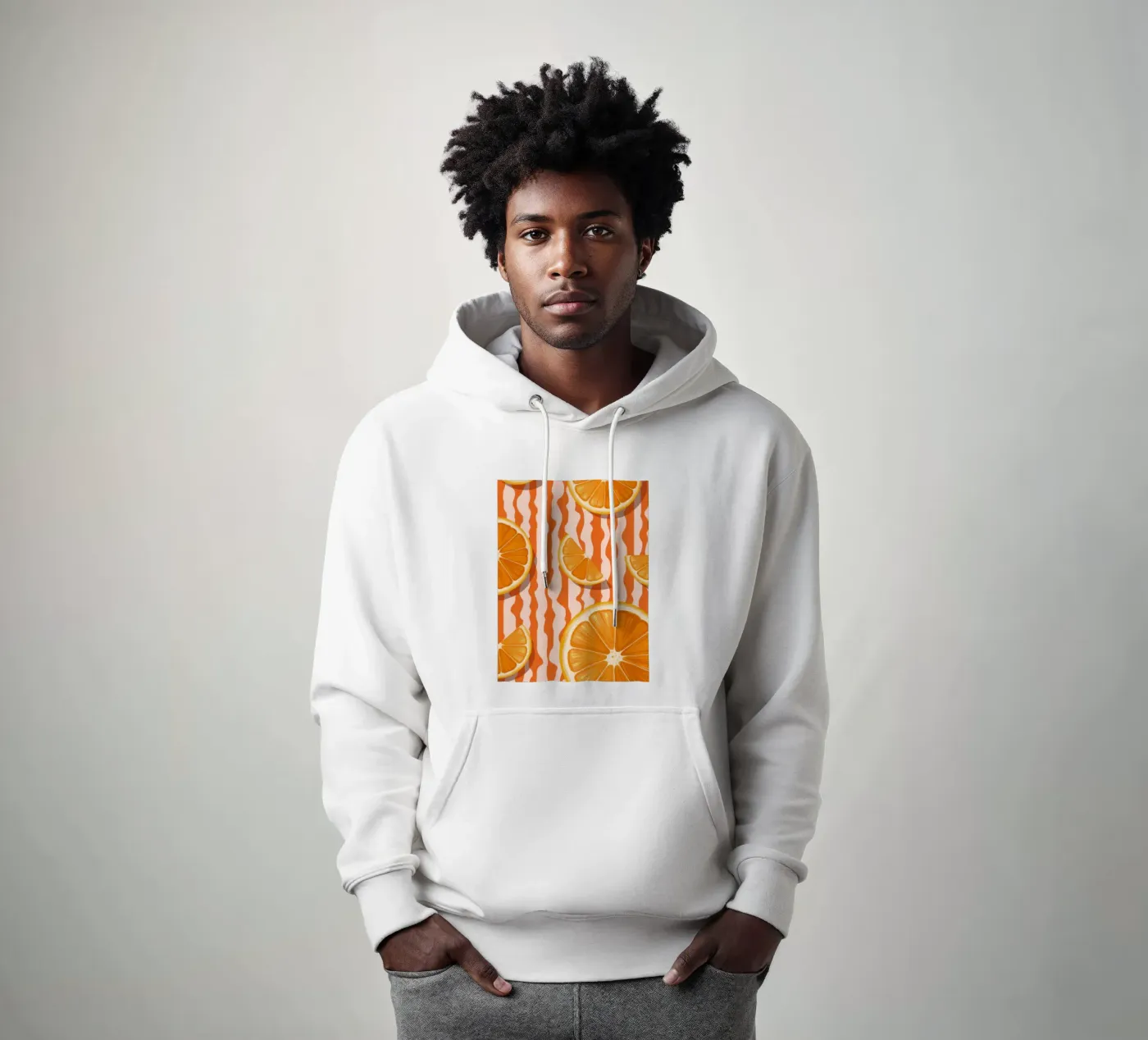 Orange Slice Pattern hoodie by Lune Dreams