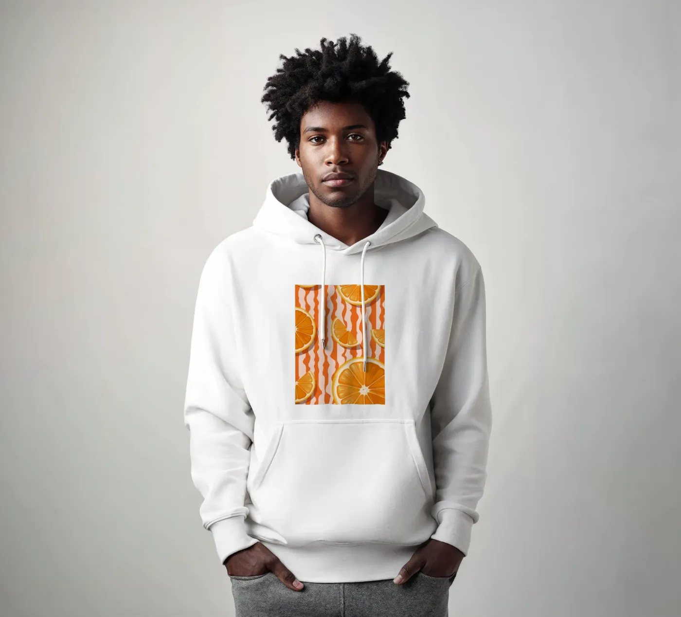 Orange Slice Pattern hoodie by Lune Dreams