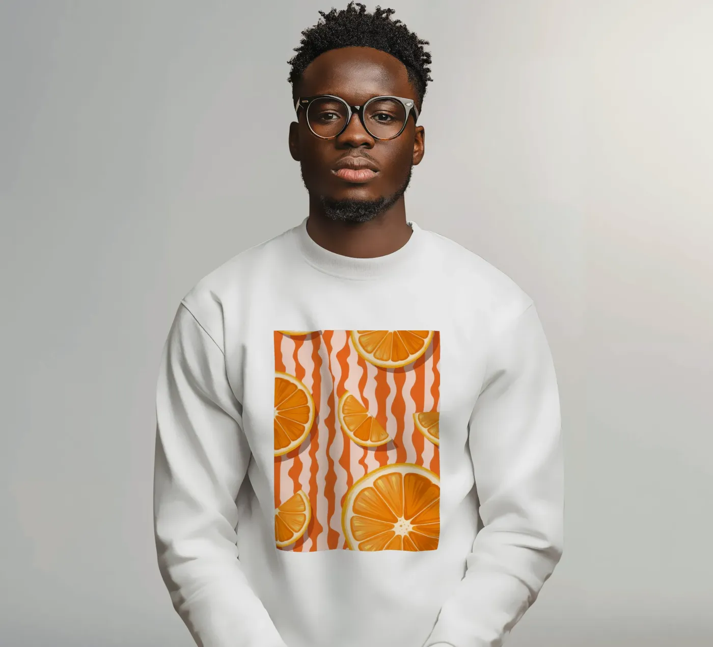 Orange Slice Pattern Sweatshirt von Lune Dreams