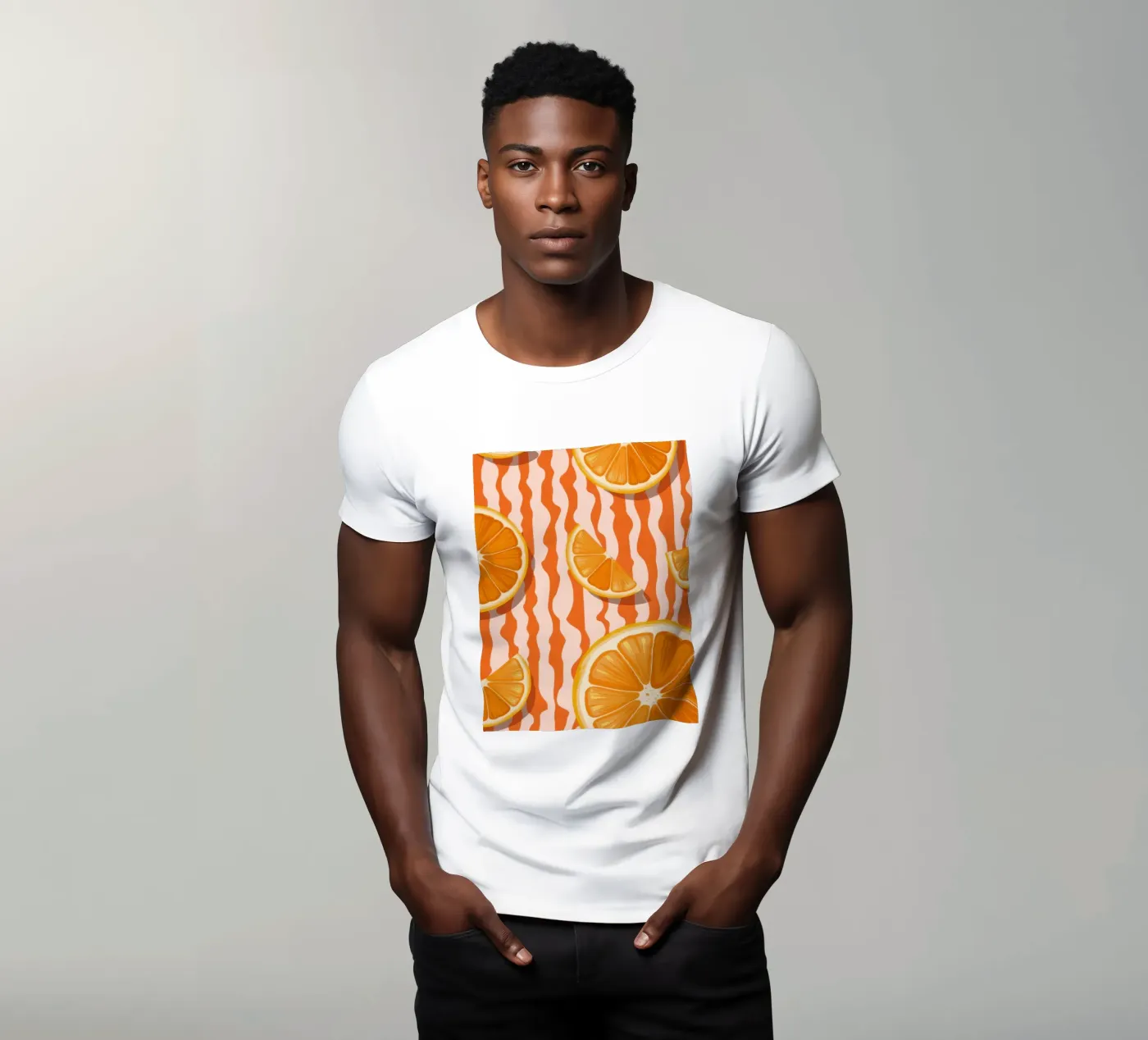 Orange Slice Pattern t-shirt da Lune Dreams